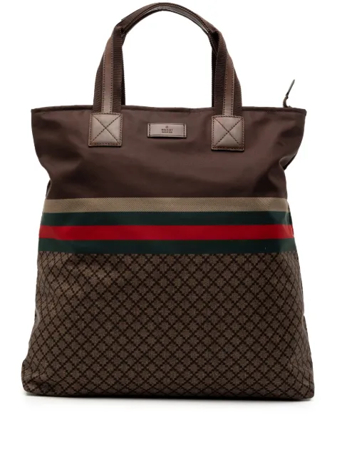 Gucci Pre-Owned 2016-2025 Diamante Web Nylon tote bag