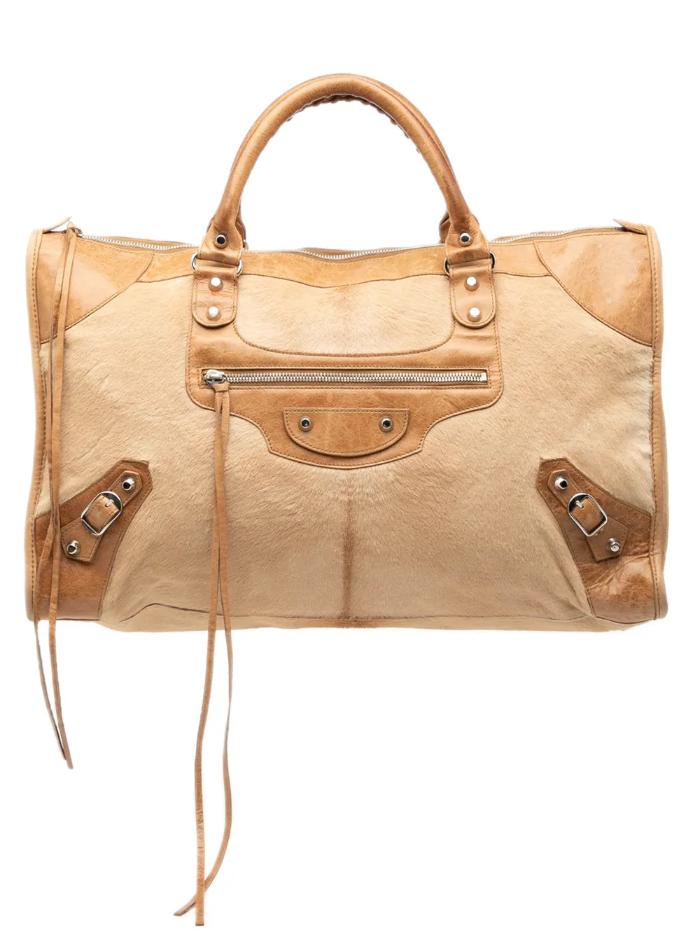 Balenciaga Pre-Owned 2005-2025 Pony Hair Motocross Classic Work handbag - Marrone