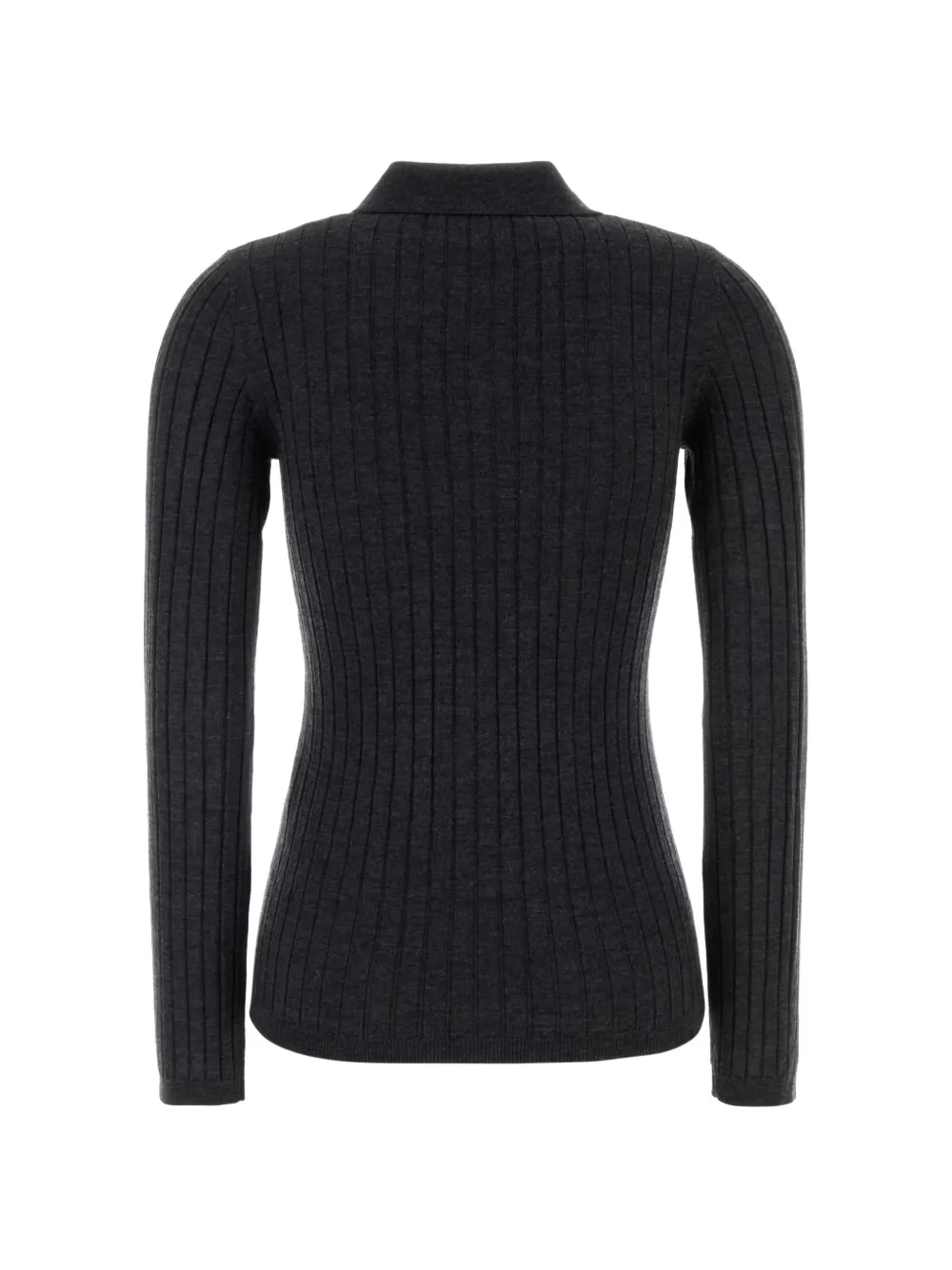 A.P.C. ribbed-knit polo top - Grijs