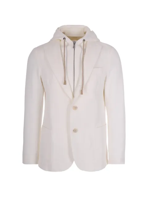 Eleventy hooded two-button jacket