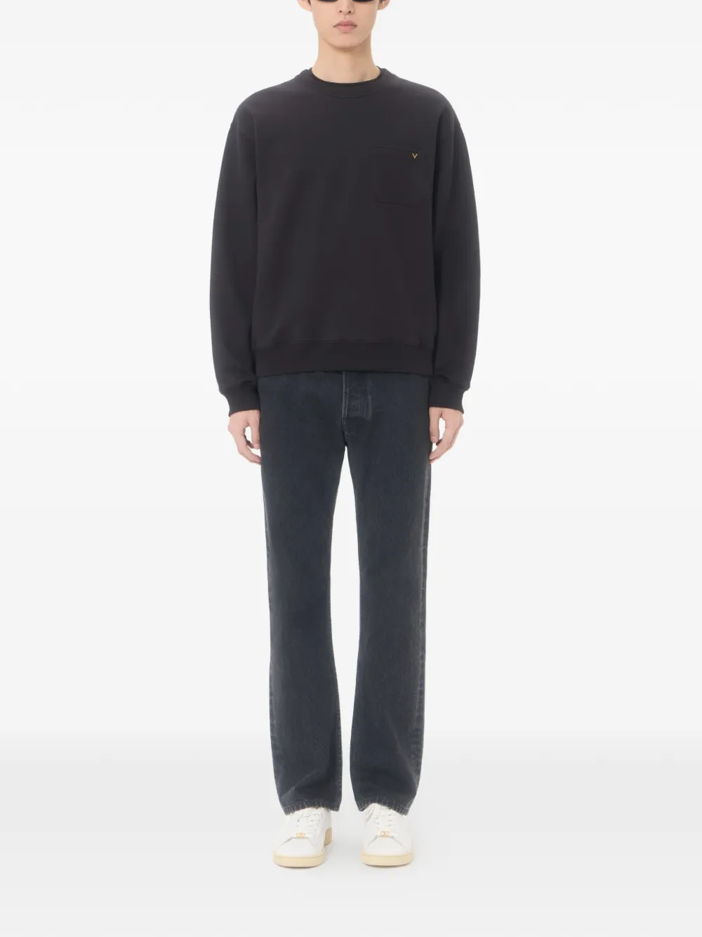 Valentino Garavani Katoenen sweater Zwart