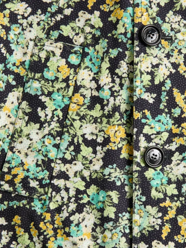 ヴァレンチノ  8V0CAK95BGC_N78 パピエフローラルプリントシングルブレストコート メンズ 48 Valentino Garavani Papier Floral コットンドリル シングルコート