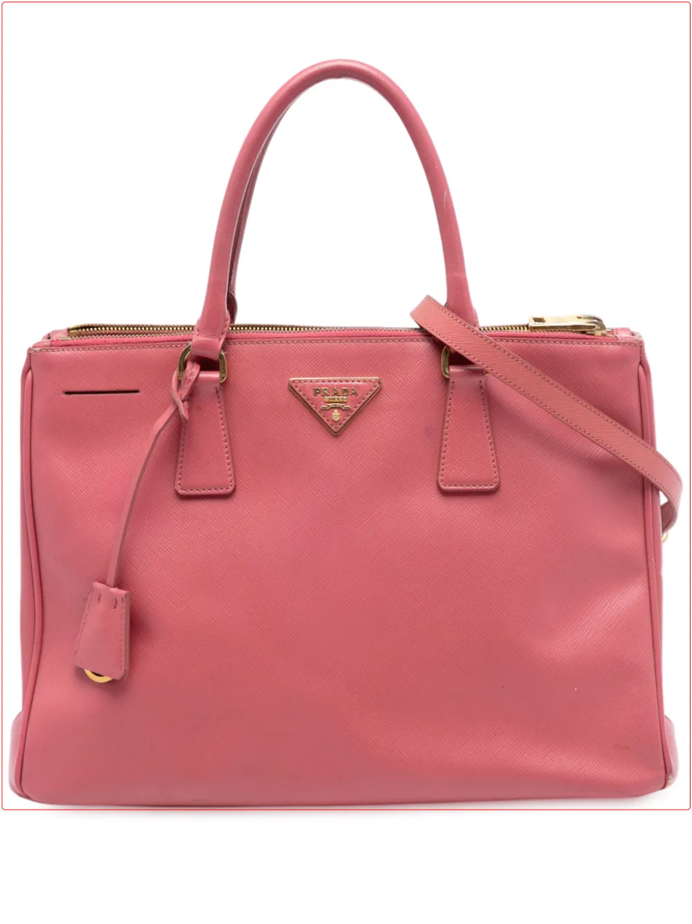 Prada Pre-Owned 2013-2025 Medium Saffiano Lux Galleria Double Zip satchel - Rosa