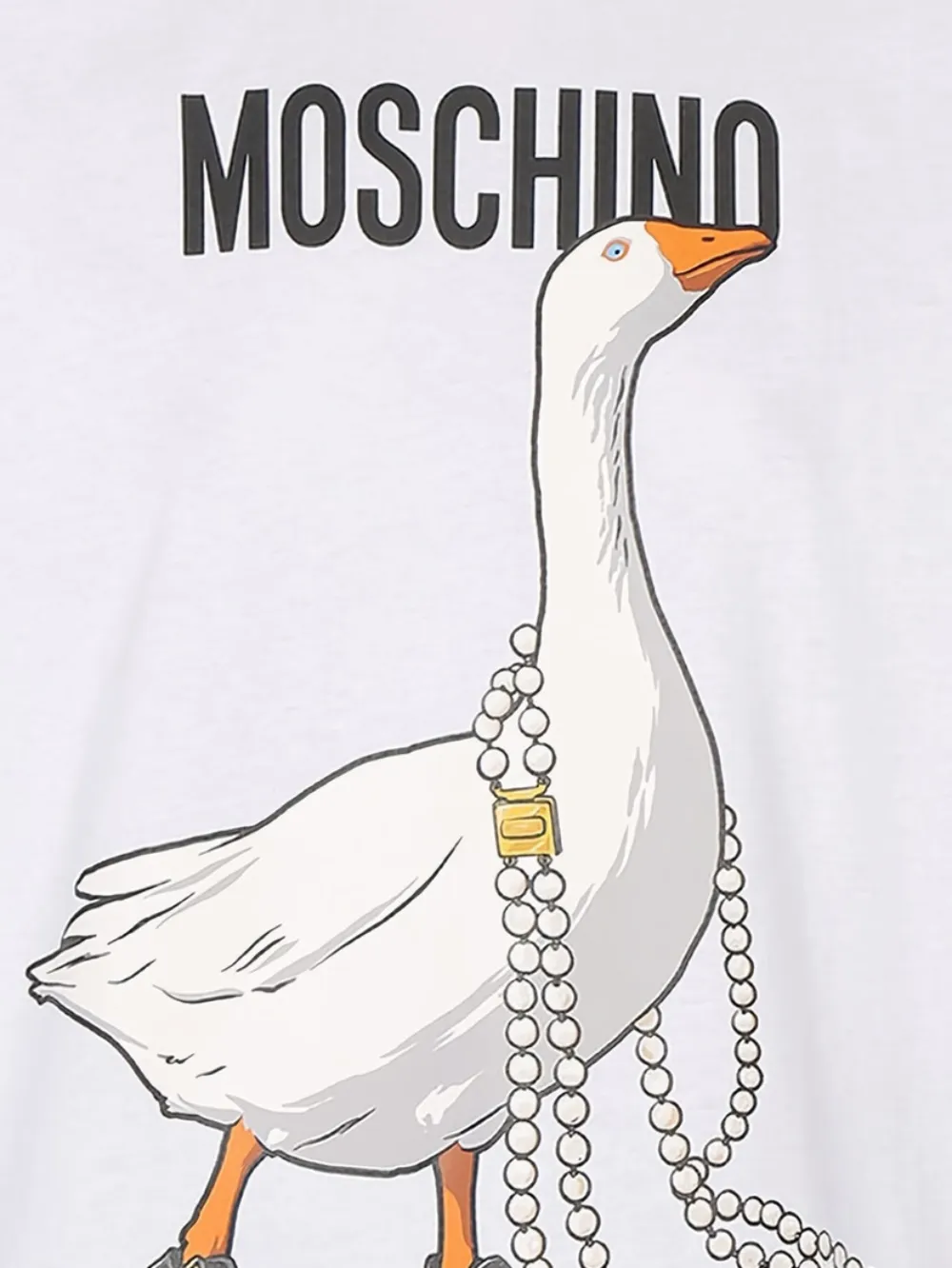 Moschino Goose jersey T-shirt Wit