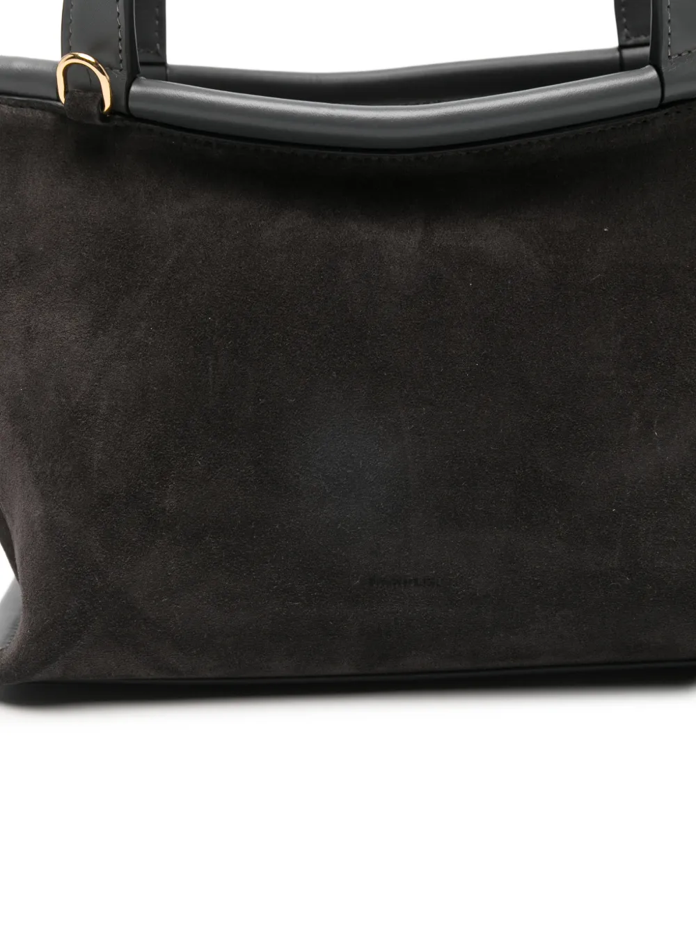 Ida suede top handle tote bag