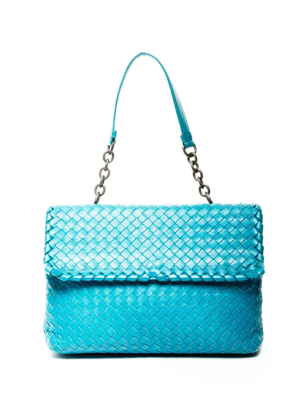 Bottega Veneta Pre-Owned 2016-2025 Olympia Intrecciato chain tote bag - Blu