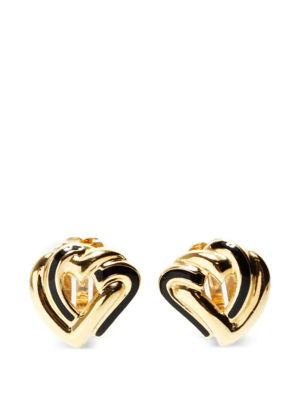 Christian Dior Pre-Owned 1970-1990 heart clip-on earrings - Gold