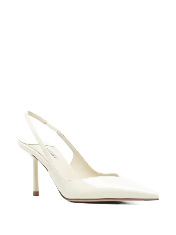 Le Silla Chanel Vivienne pointed-toe Slingback Pumps | Green