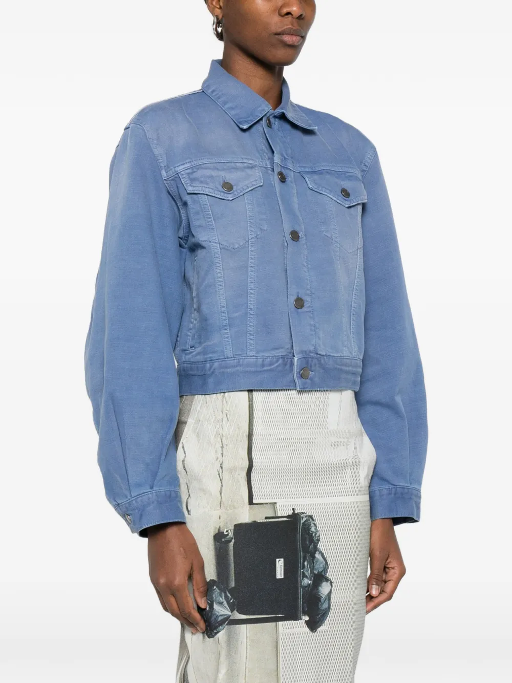  Haikure Button Denim Jacket - Blue 