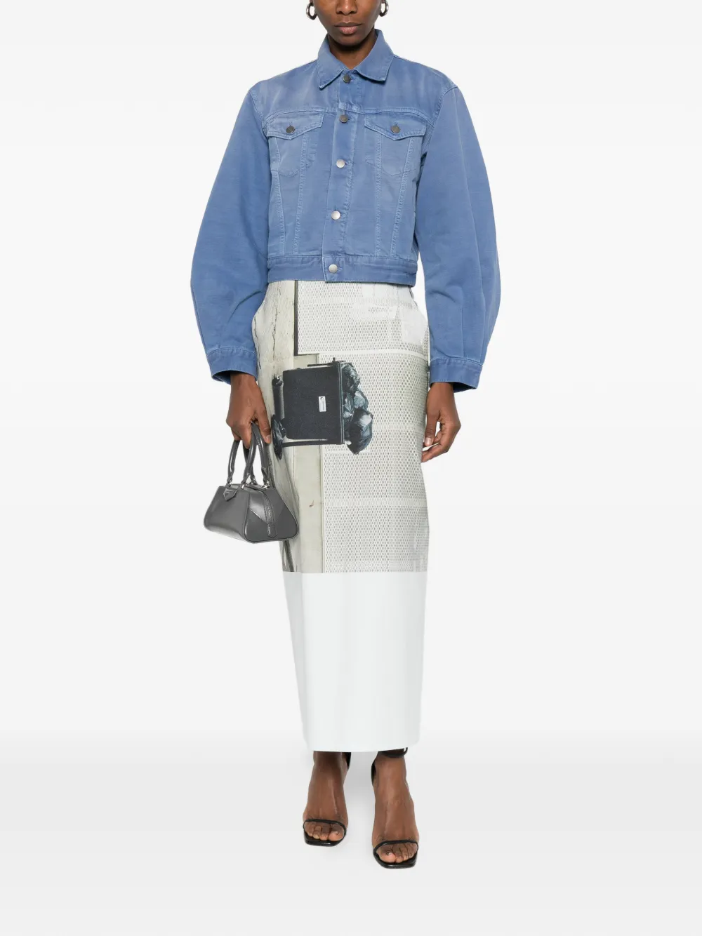  Haikure Button Denim Jacket - Blue 
