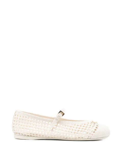 Prada crochet patch ballet flats