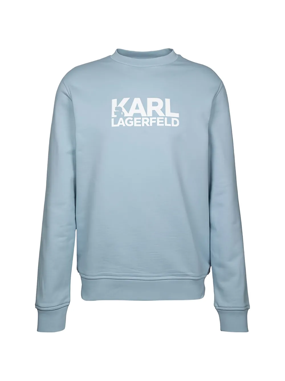 Karl Lagerfeld logo-print crew-neck sweater - Blu