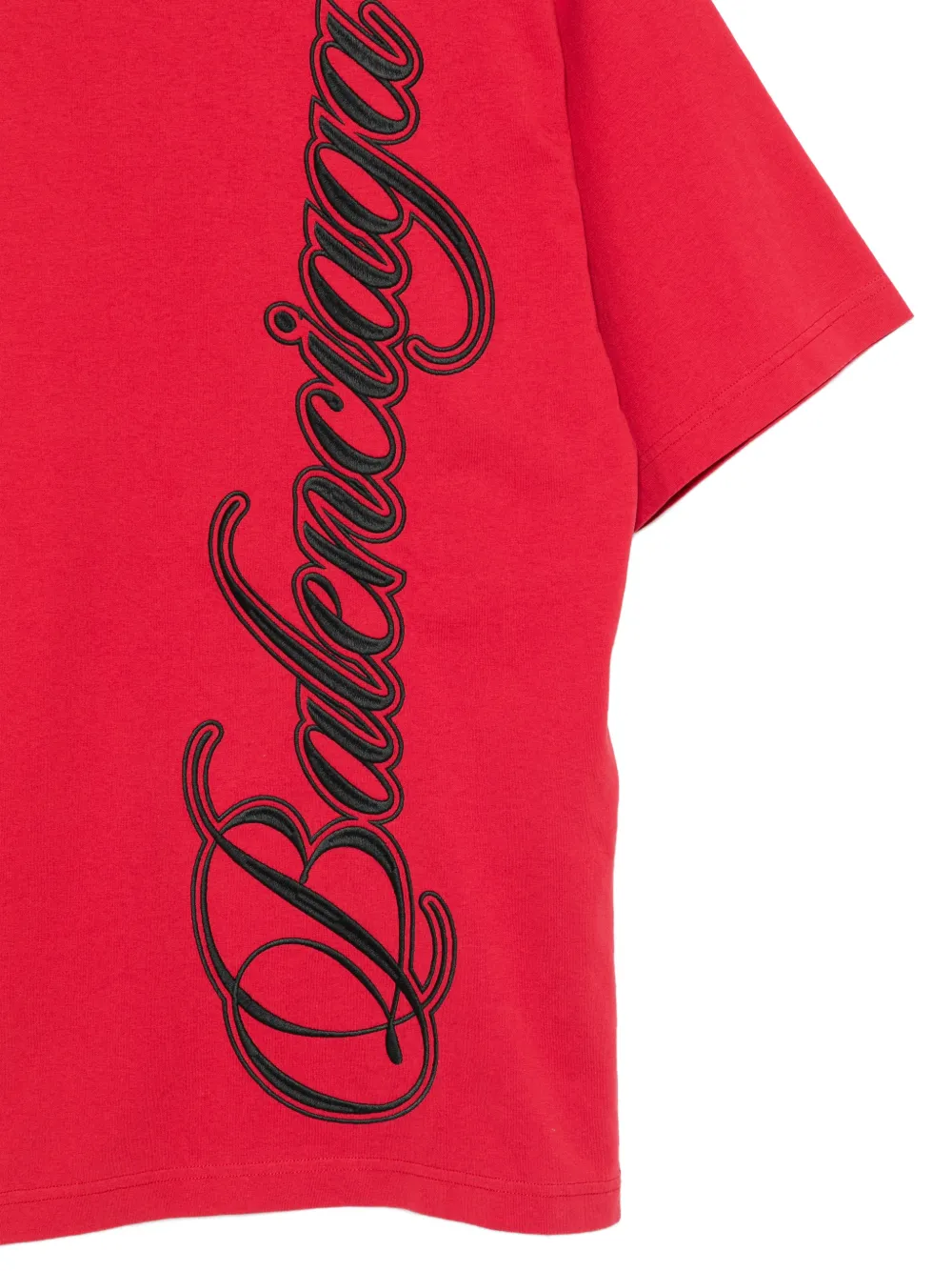 Balenciaga Medium Cursive T-shirt in rood zwart