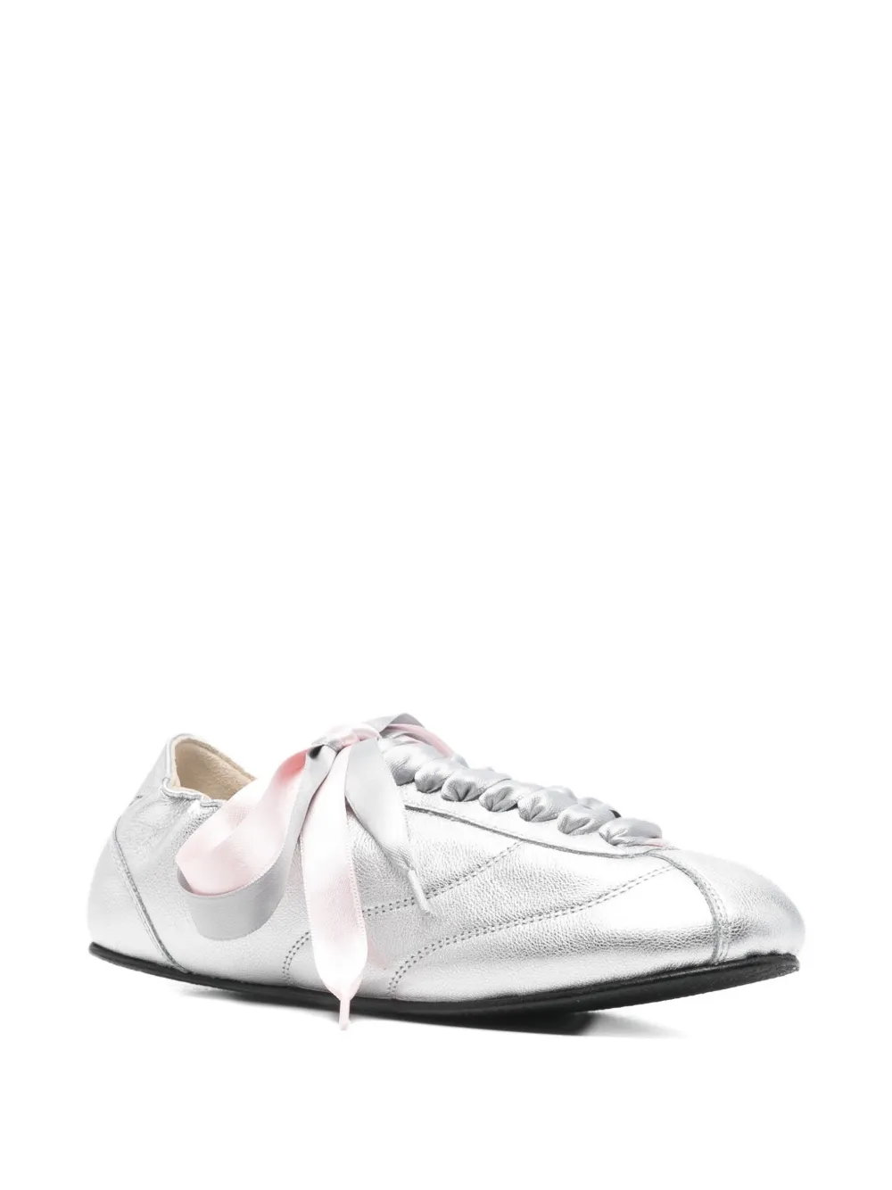 Repetto ribbon lace sneakers - Zilver