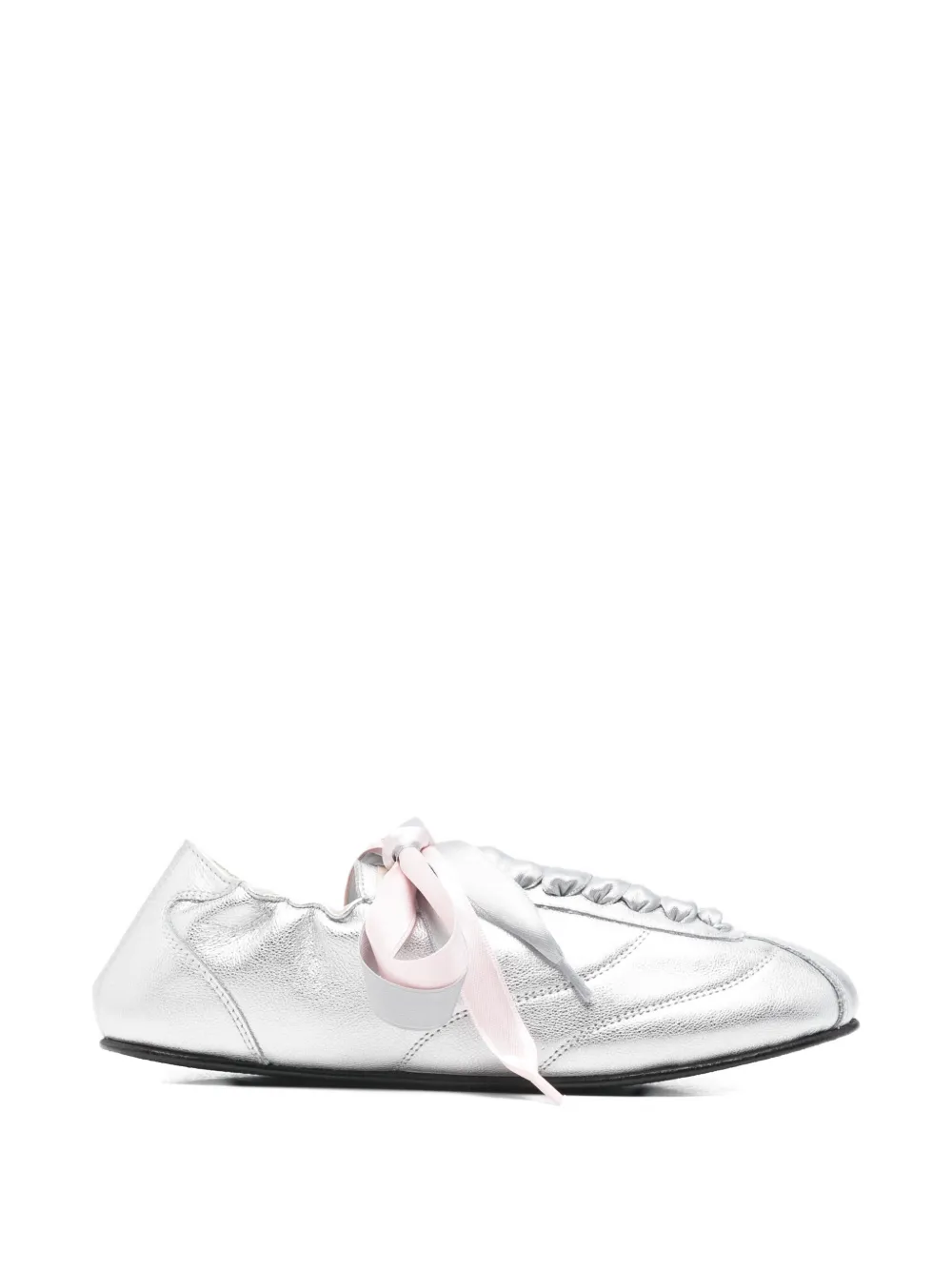 Repetto ribbon lace sneakers - Argento