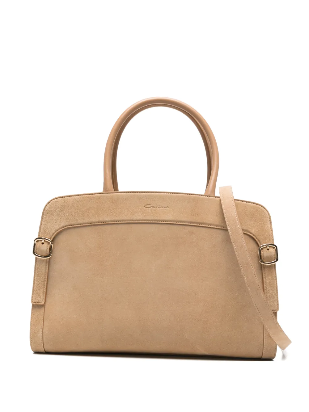 Santoni suede tote bag - Toni neutri
