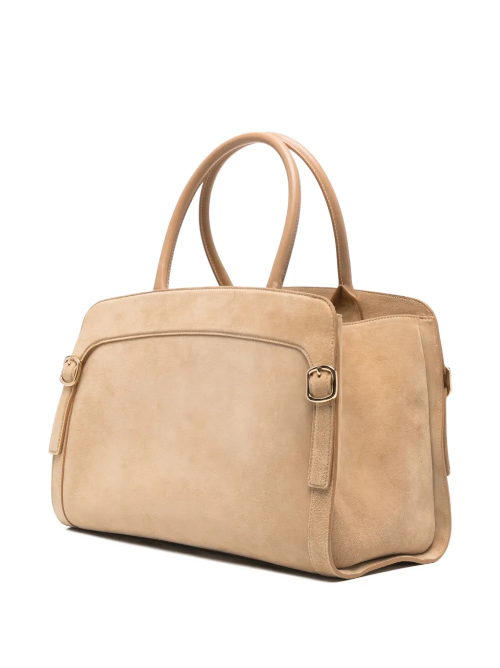  Santoni Suede Tote Bag - Neutrals 