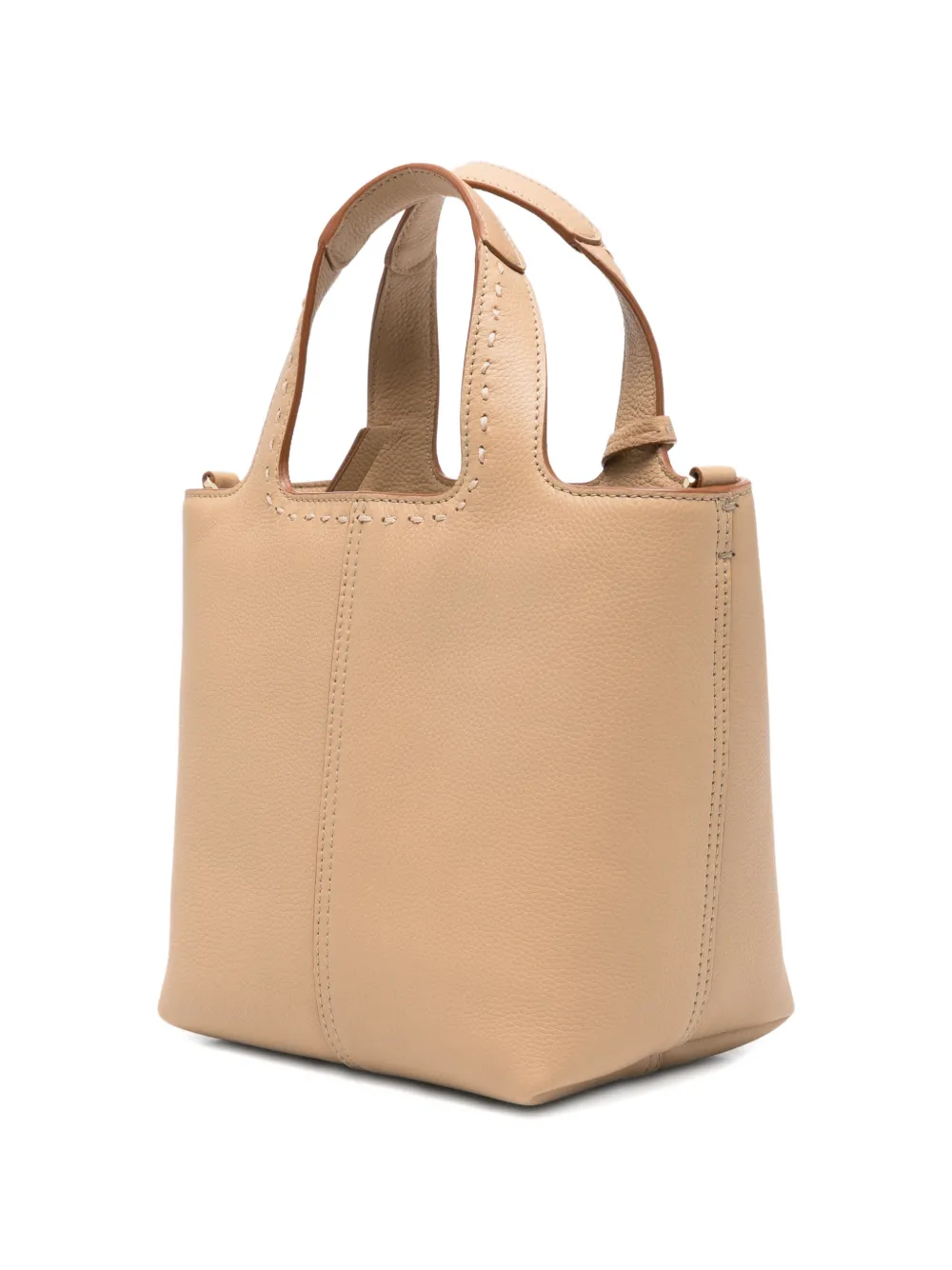  Santoni Leather Tote Bag - Neutrals 