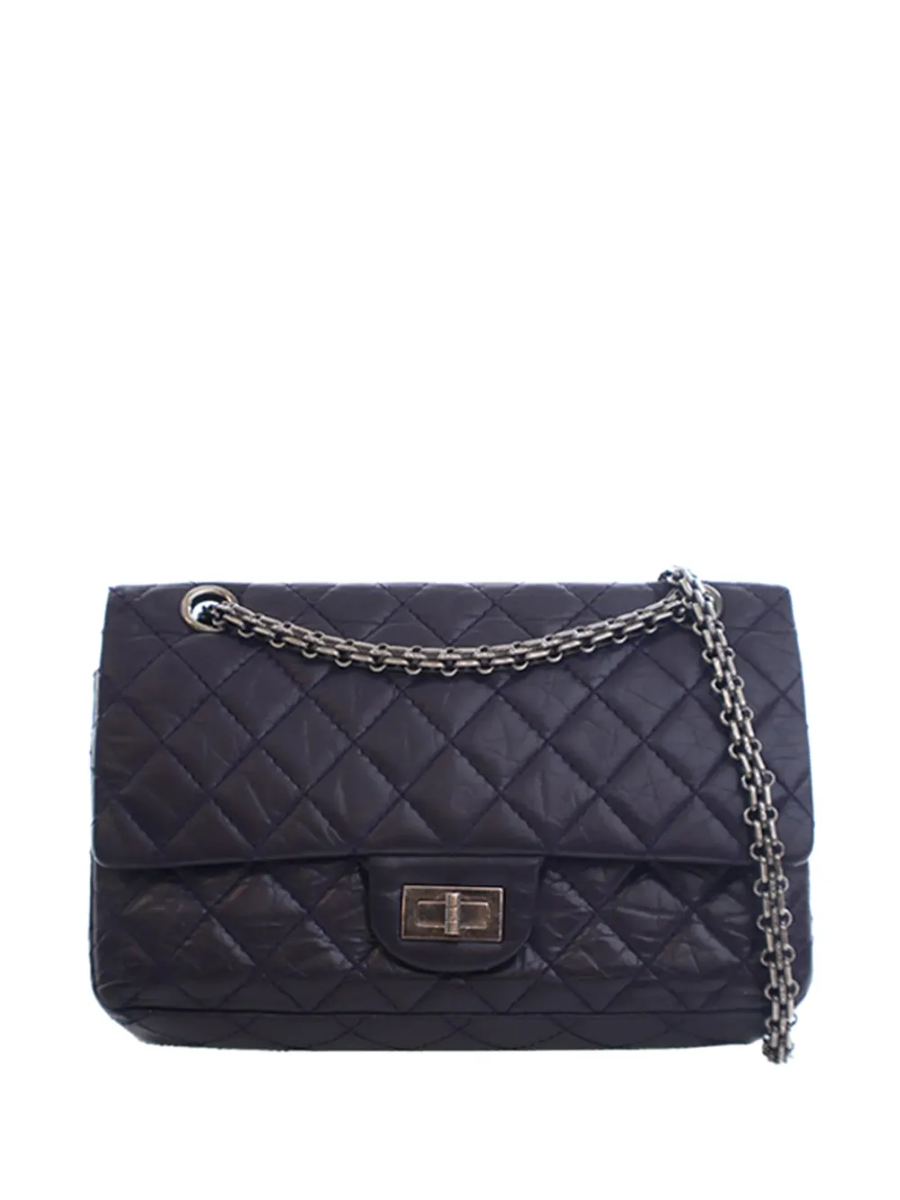CHANEL Pre-Owned 2012-2013 Quilted Aged Calfskin Reissue 2.55 Double Flap 225 shoulder bag - Viola