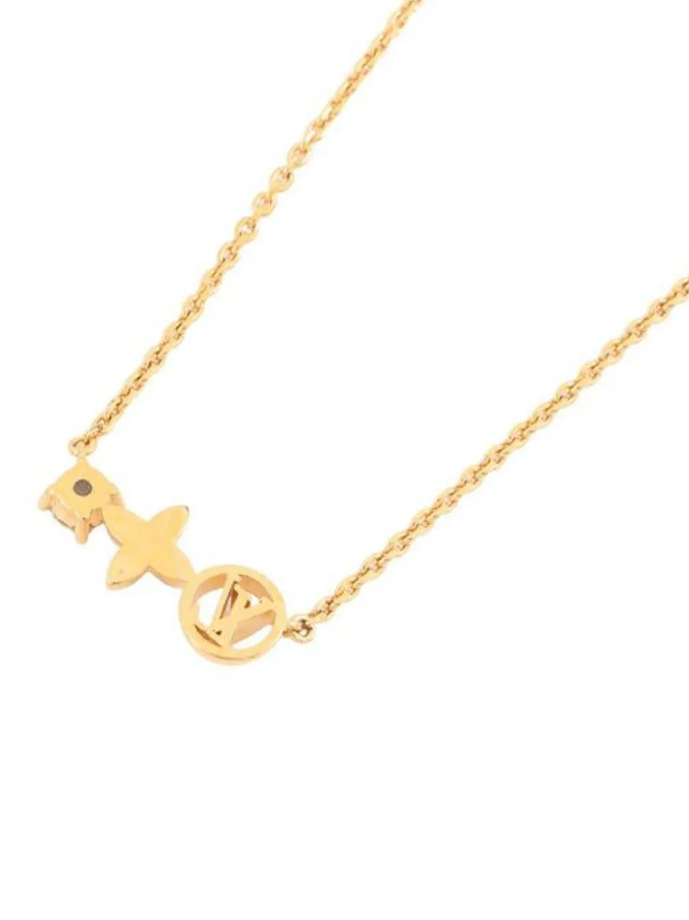 Louis Vuitton Pre-Owned 2022 Gold Plated Petit Louis Necklace costume necklace - Oro