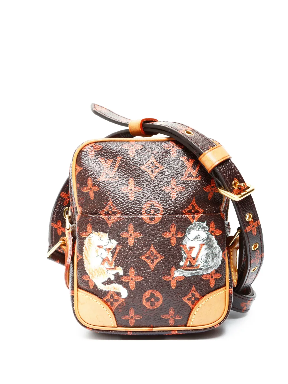 Louis Vuitton Pre-Owned x Grace Coddington 2018 Catogram Paname Monogram shoulder bag - Braun