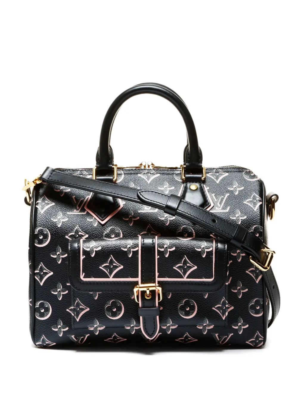 Louis Vuitton Pre-Owned 2021-2025 25 Speedy Bandoulière Monogram leather tote bag - Nero