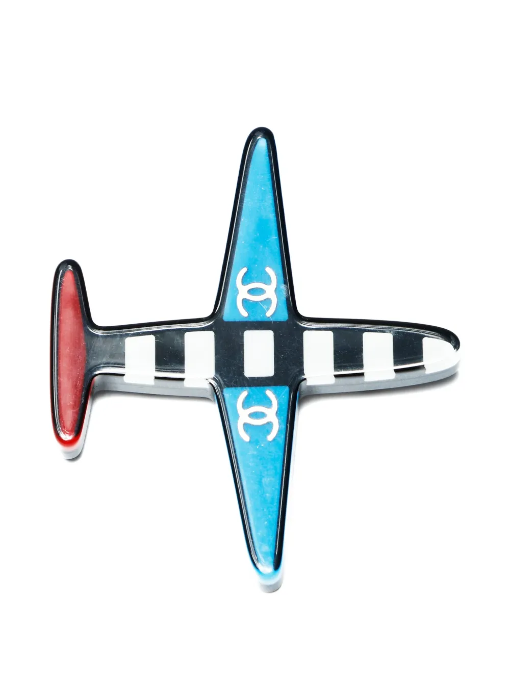 CHANEL Pre-Owned 2016 Air Plane brooch - Blau