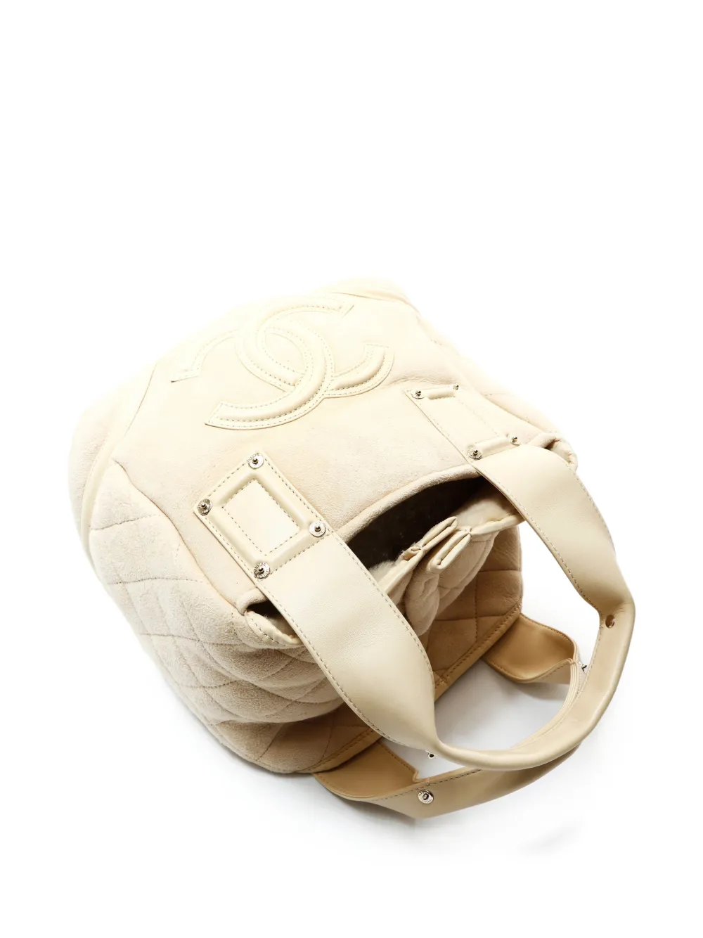 CHANEL Pre-Owned 2005-2006 CC Coco Mark Mouton Tote Bag | Neutrals