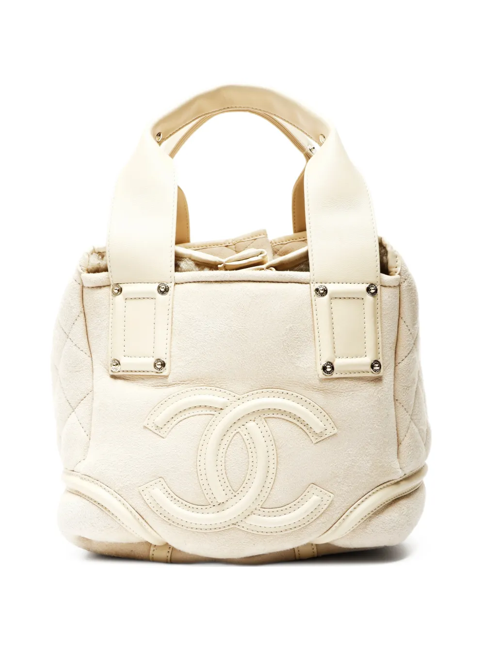 CHANEL Pre-Owned 2005-2006 CC Coco Mark Mouton tote bag - Toni neutri