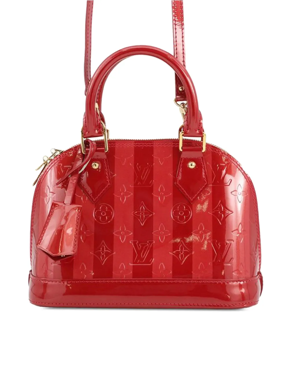 Louis Vuitton Pre-Owned 2011 Monogram Vernis Rayures Alma BB satchel - Rosso