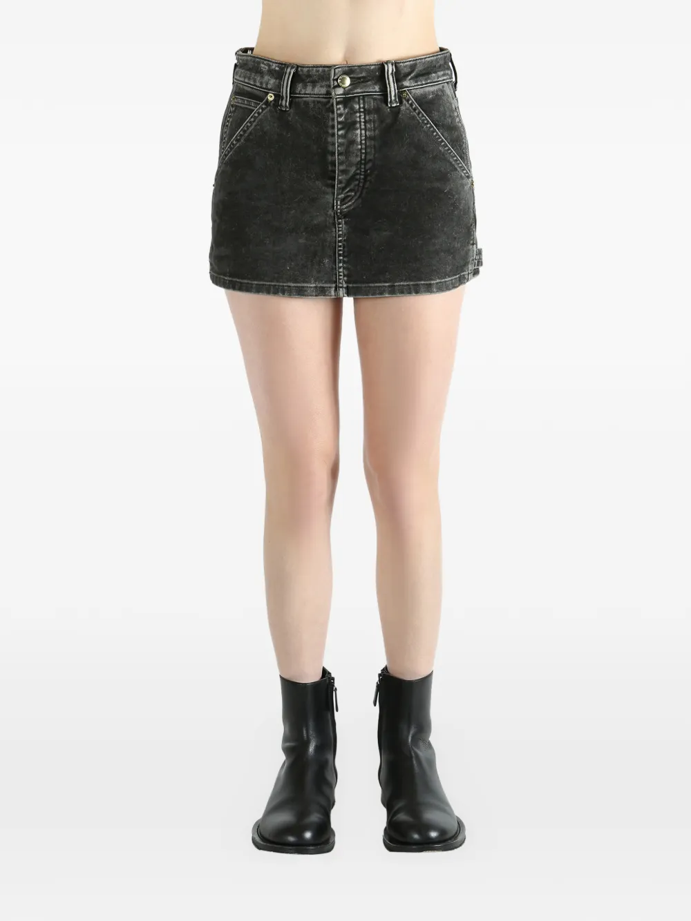  Alexander Wang Logo-patch Mini Skort - Grey 