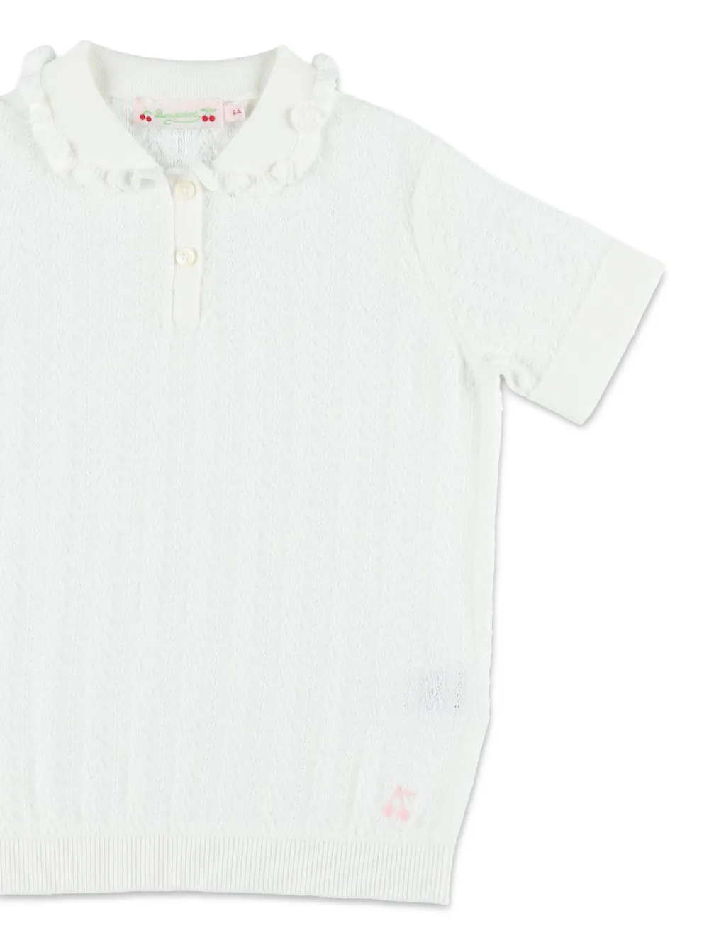  Bonpoint Ruffled Knit Top - White 