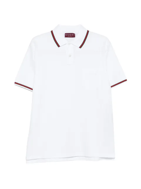 Gucci striped-detail polo shirt