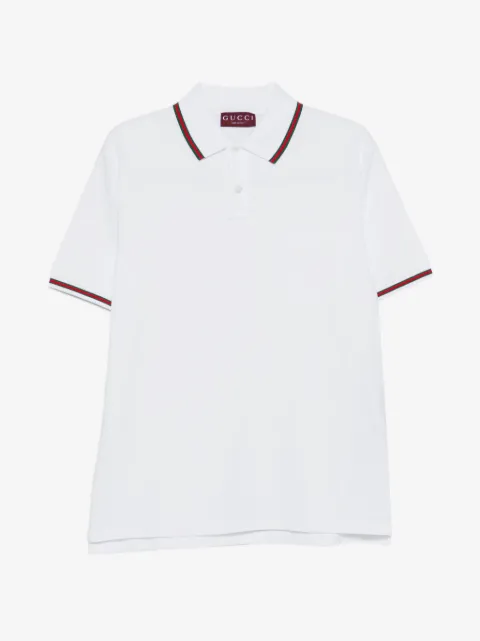 Gucci striped-detail polo shirt
