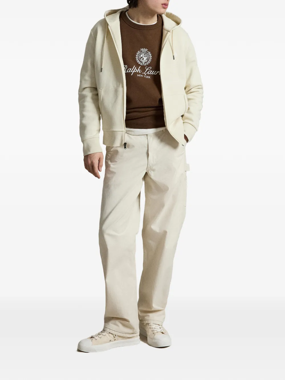 Polo Ralph Lauren Hoodie met rits Beige