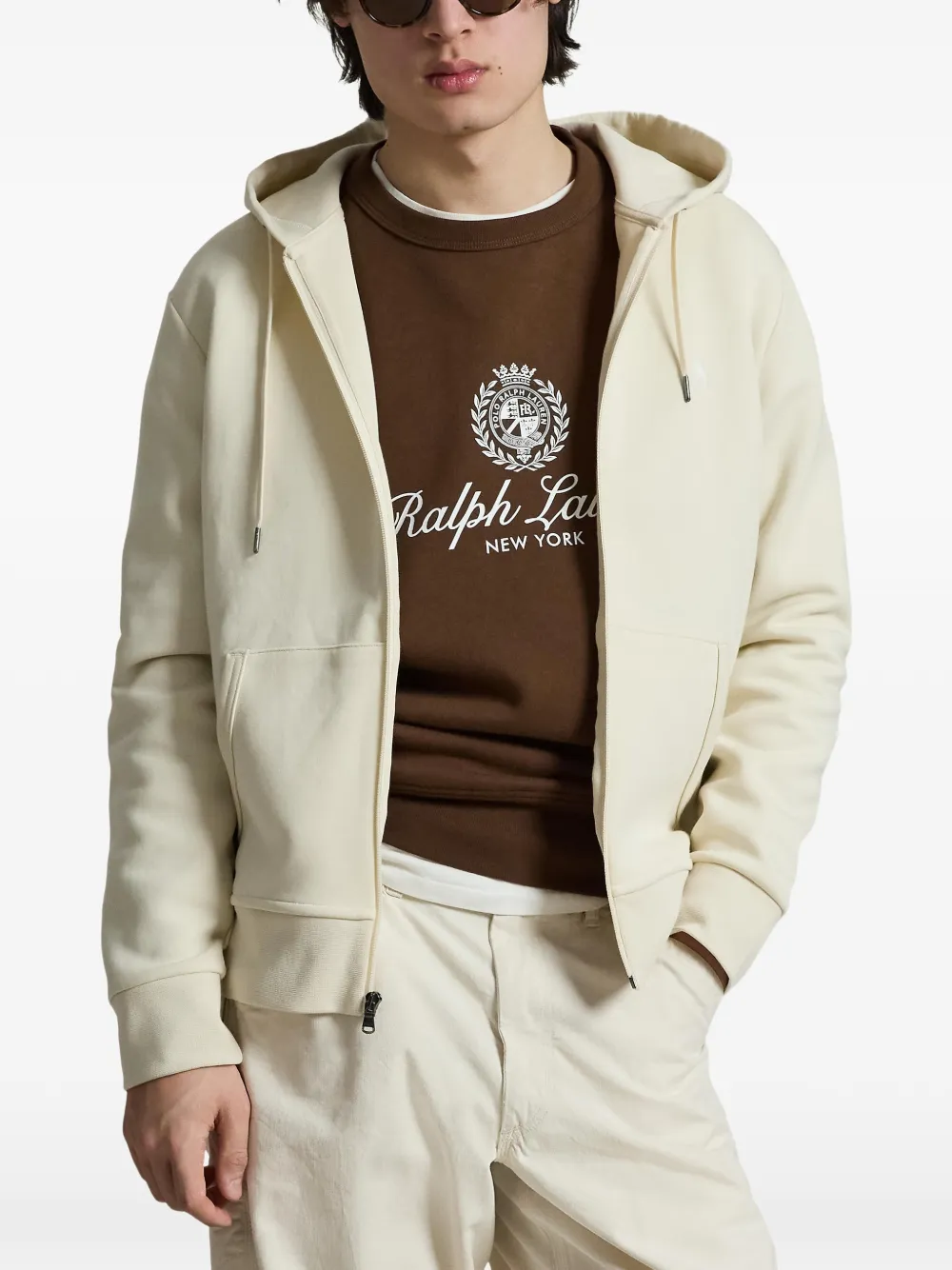 Polo Ralph Lauren Hoodie met rits Beige