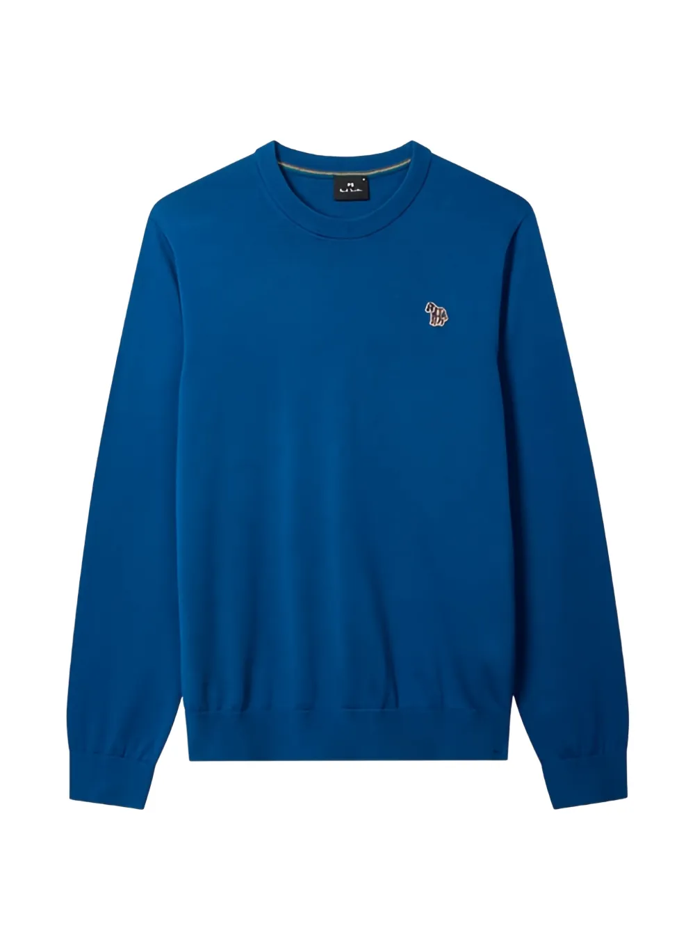 PS Paul Smith Zebra-patch crew neck sweater - Blau