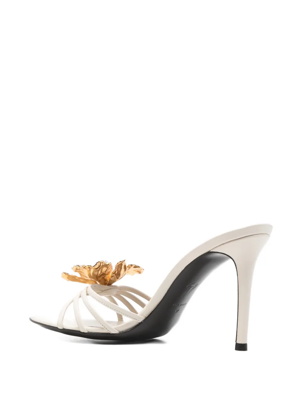 Giuseppe Zanotti Orchid muiltjes met bandjes Beige