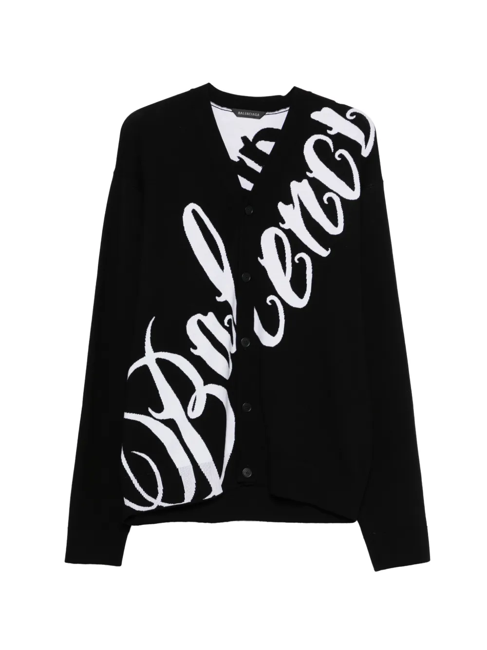 Balenciaga buttoned V-neck cardigan - Black