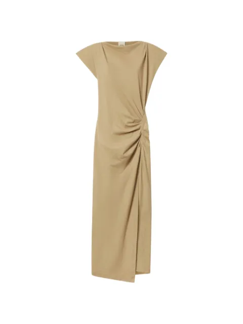 ISABEL MARANT Nadela draped slit-detail maxi cotton dress