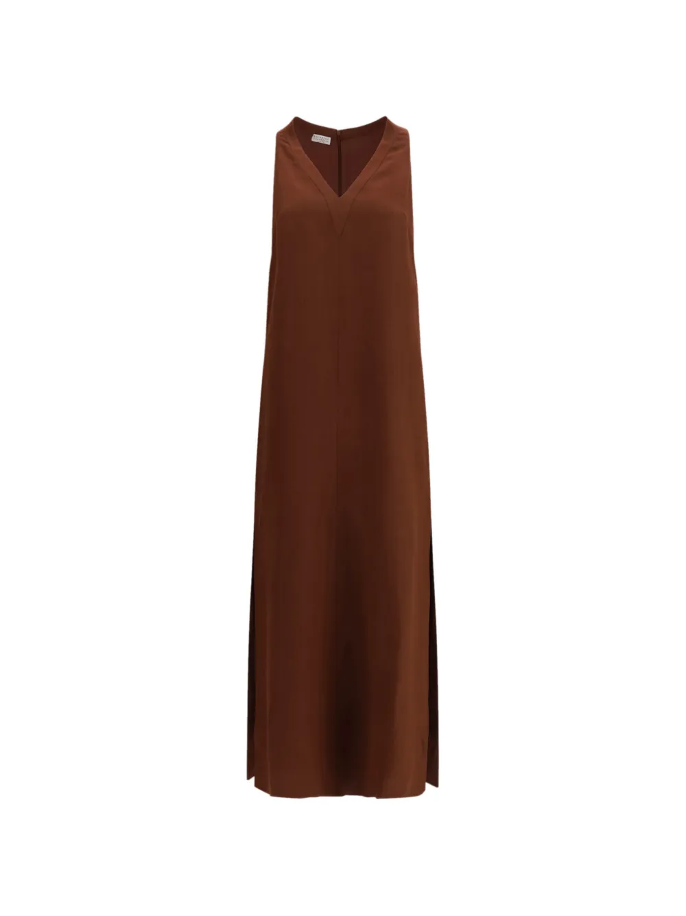 Brunello Cucinelli V-neck dress - Marrone