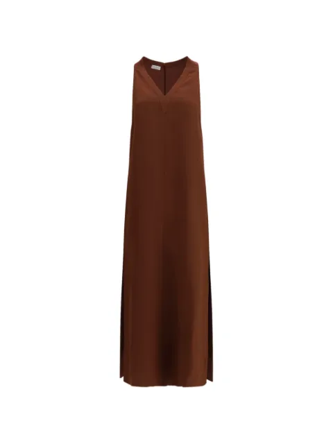 Brunello Cucinelli kjole med V-hals