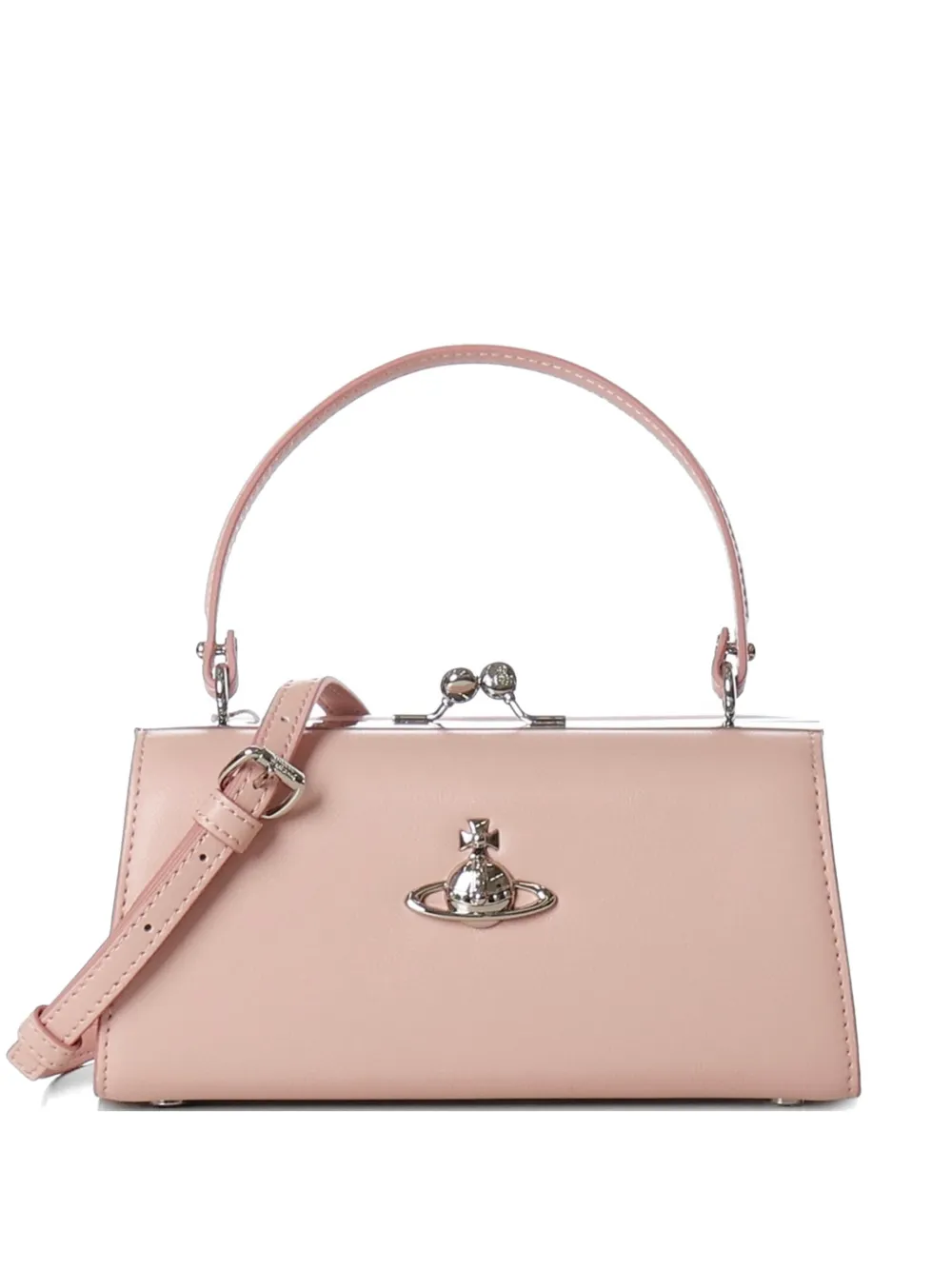 Vivienne Westwood orb clasp leather tote bag - Rosa