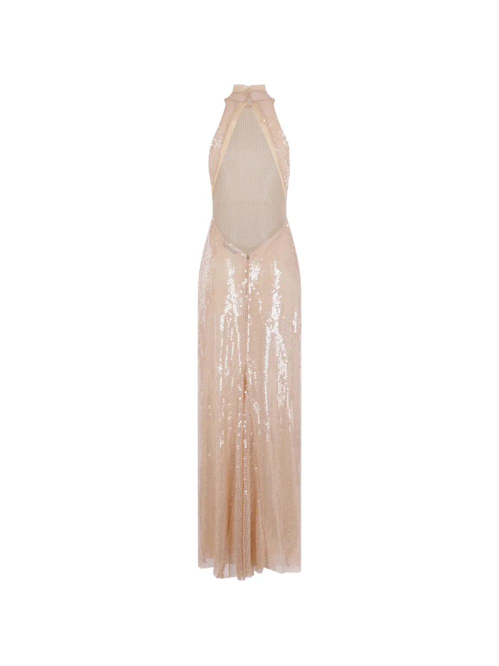  Raquel Diniz Sequin Open-back Maxi Dress - Neutrals 