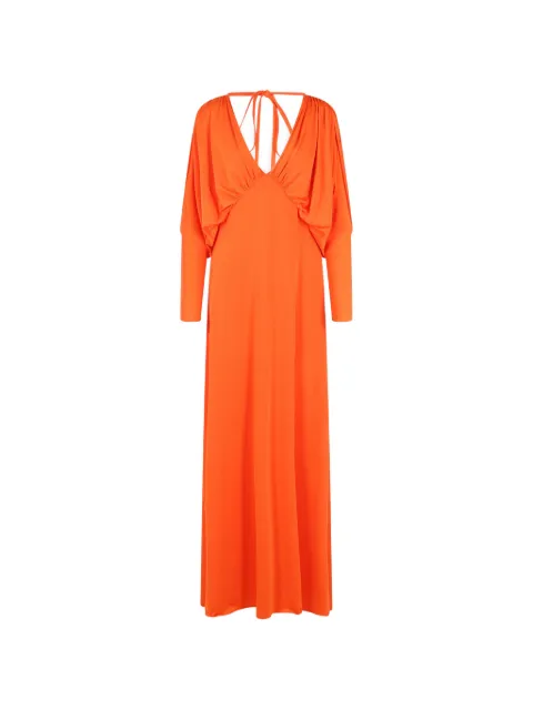 Raquel Diniz V-neck tie maxi dress
