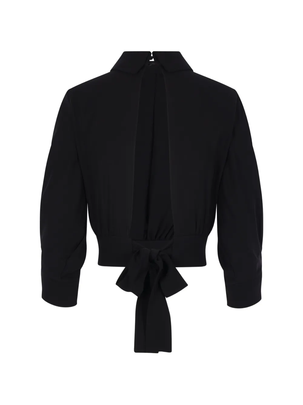  Elisabetta Franchi Button-detail Tie Blouse - Black 