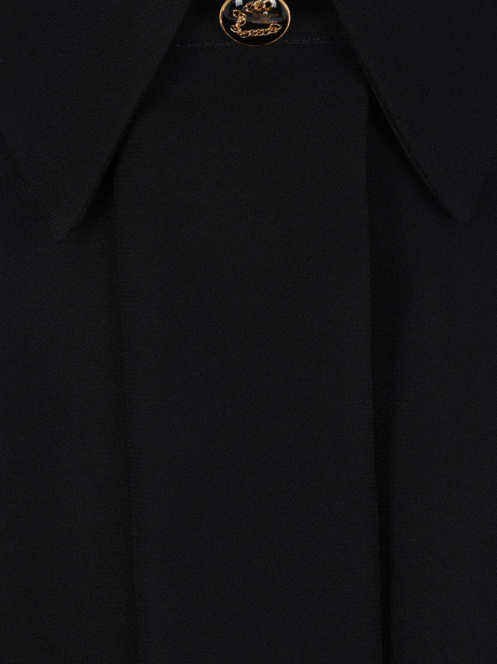  Elisabetta Franchi Button-detail Tie Blouse - Black 