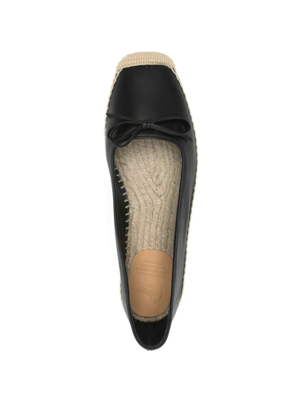 Castañer bow detail espadrille ballet flats Zwart
