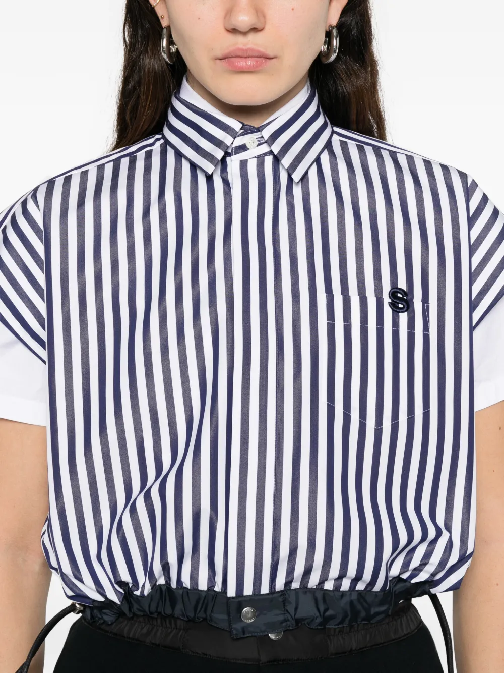 sacai Gestreepte blouse Wit