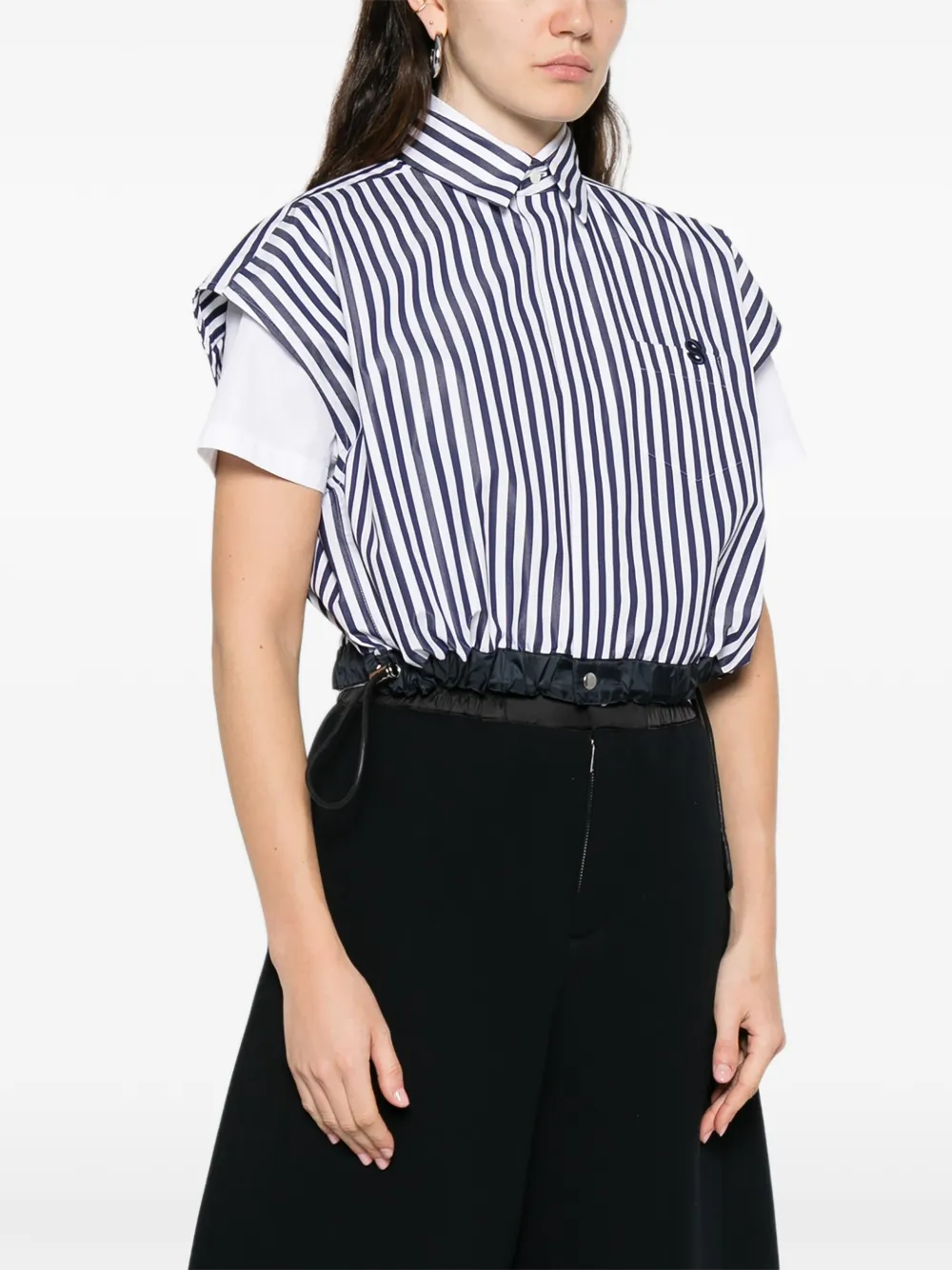 sacai Gestreepte blouse Wit